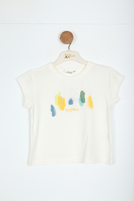 Kız Çocuk Tişort 4-8 Yaş 38544 Ekru - NK KİDS