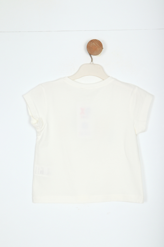 Kız Çocuk Tişort 4-8 Yaş 38544 Ekru - 3