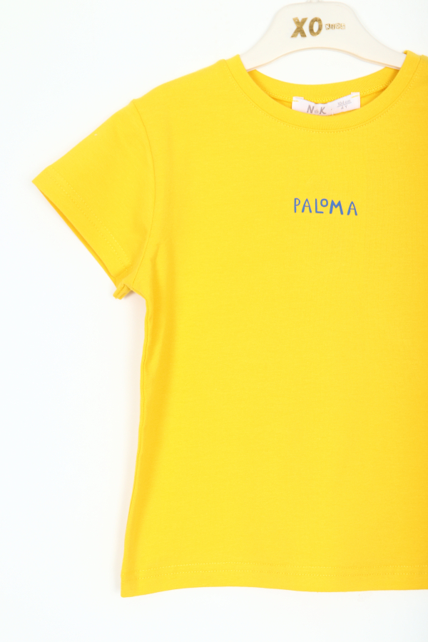 Kız Çocuk Tişort 4-8 Yaş 38557 Sarı - 2