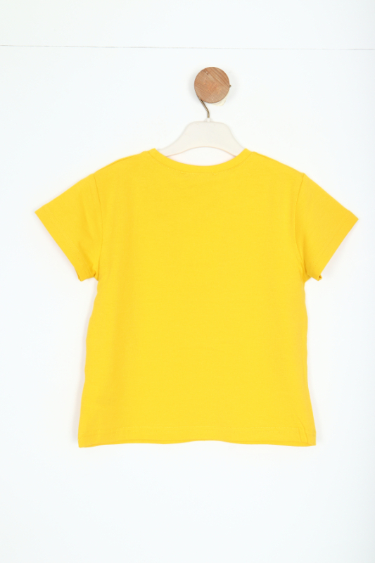 Kız Çocuk Tişort 4-8 Yaş 38557 Sarı - 3