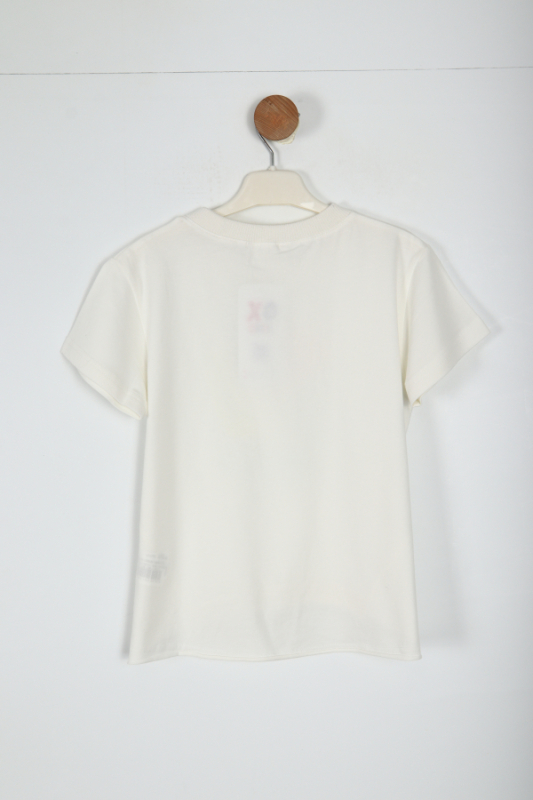 Kız Çocuk Tişort 8-14 Yaş 38435 Ekru - Somon - 3