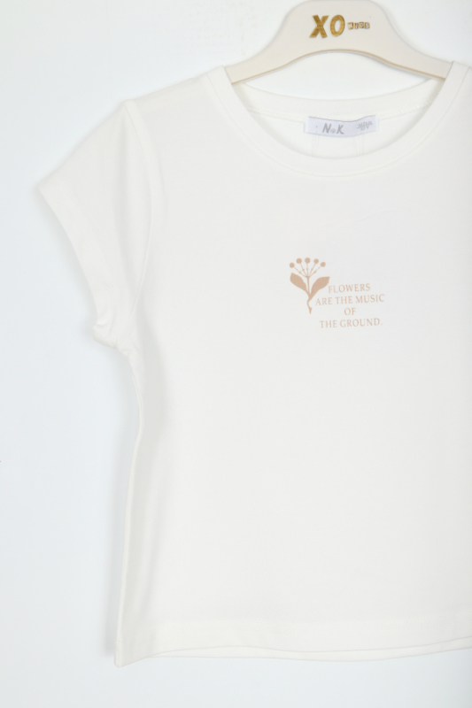 Kız Çocuk Tişort 10-16 Yaş 38800 Ekru - 2