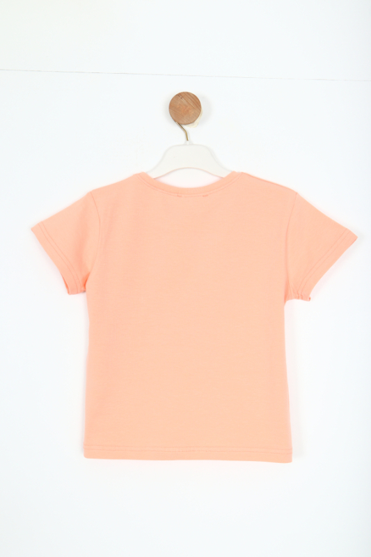 Kız Çocuk Tişört 4-8 Yaş 38576 Somon - 3