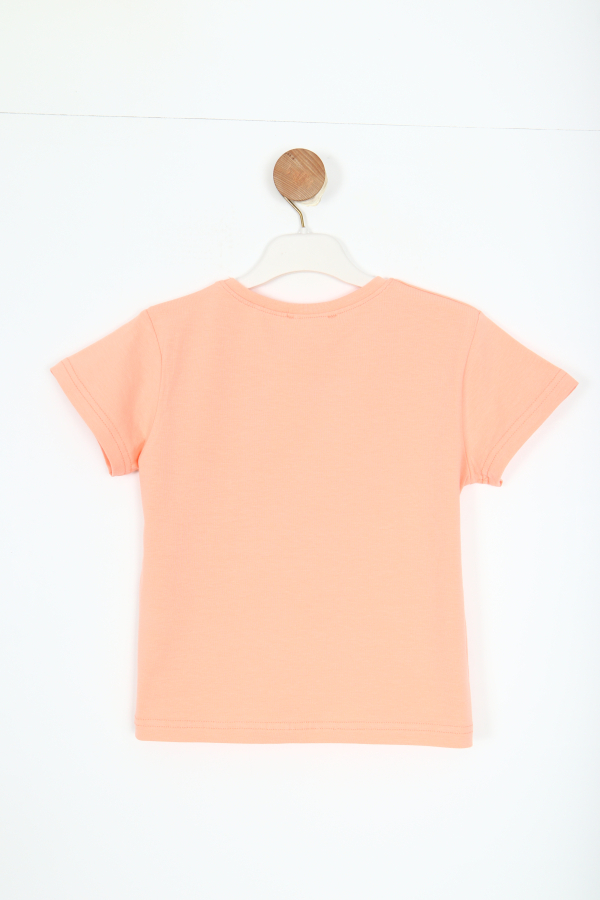 Kız Çocuk Tişört 4-8 Yaş 38576 Somon - 3