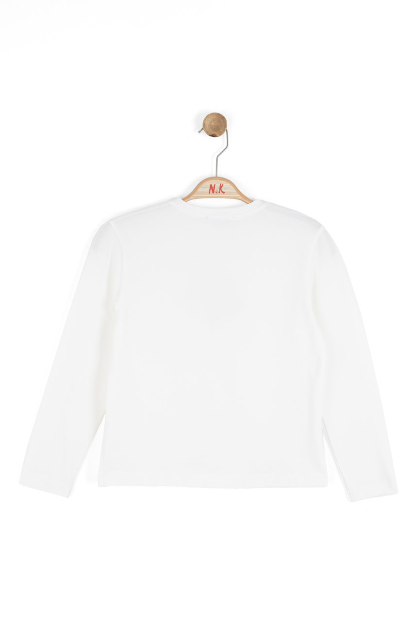 Kız Çocuk Tişort 8-14 Yaş 39301 Ekru - 2