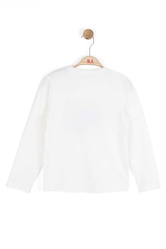 Kız Çocuk Tişort 8-14 Yaş 39311 Ekru - 2