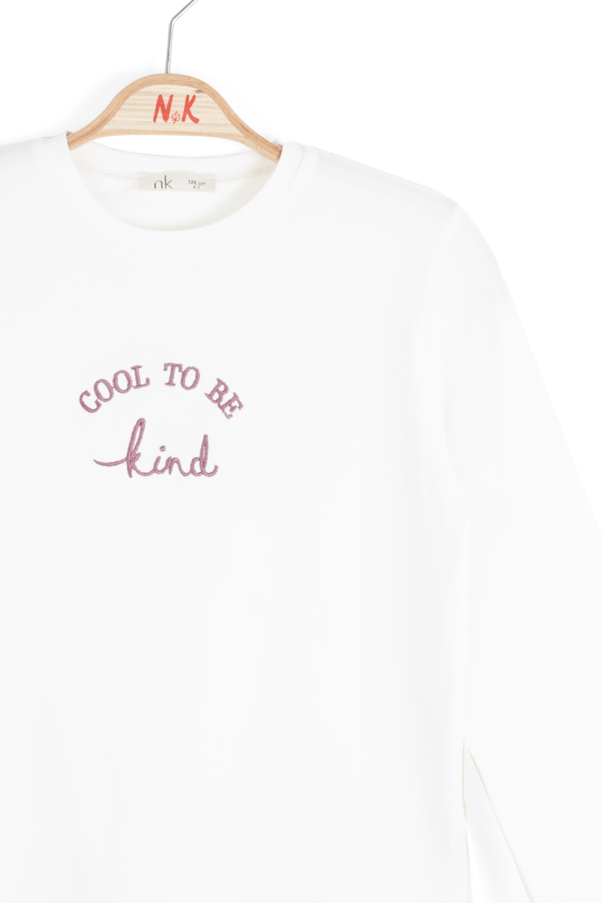 Kız Çocuk Tişort 8-14 Yaş 39311 Ekru - 3