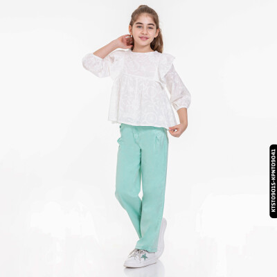 Kız Tişört 5-14 Yaş 35470 Ktst09015 Beyaz - 2