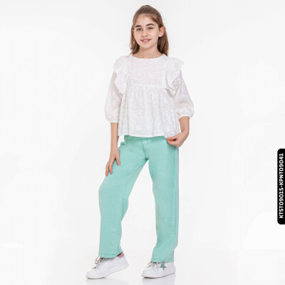 Kız Tişört 5-14 Yaş 35470 Ktst09015 Beyaz - 3