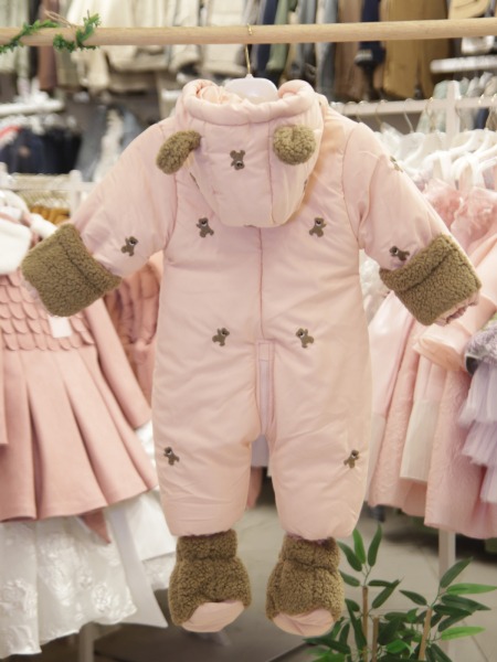 İçi Polarlı Su Ve Rüzgar Geçirmez Kapüşonlu Kız Çocuk Kozmonot Tulum 9-24 Ay 50115 Pudra - 7