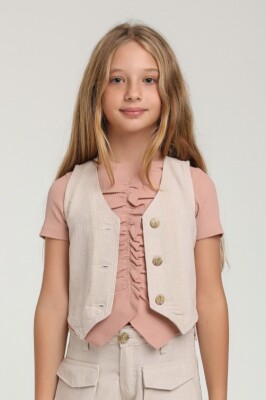Kız Çocuk Yelek 9-13 Yaş 2523 Natural - ESCABEL