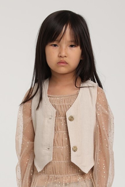 Kız Çocuk Yelek 1-4 Yaş 2536 Natural - 1