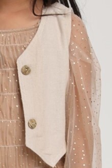 Kız Çocuk Yelek 1-4 Yaş 2536 Natural - 2