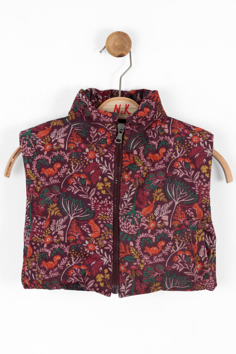 Kız Çocuk Yelek 9aY-4 Yaş 37623 Bordo - 1