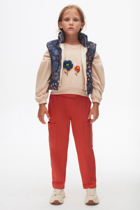 Kız Çocuk Yelek 4-8 Yaş 37508 İndigo - 5