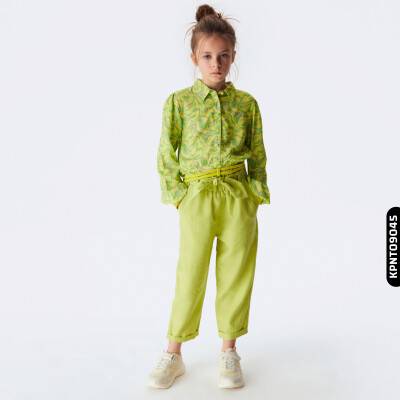 Kız Damla Kuşaklı Pantolon 8-14 Yaş 54339 Kpnt09045 - xo kids