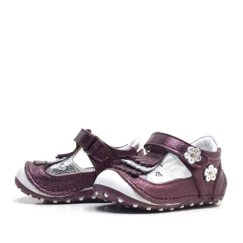 Hakiki Deri Püsküllü Bordo Cırtlı Yazlık İlk Adım Ayakkabı - 3