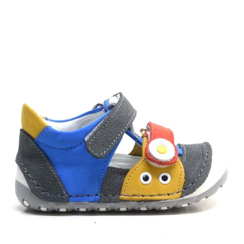 Nino Hakiki Deri Renkli Cırtlı Yazlık İlk Adım Ayakkabı - 2