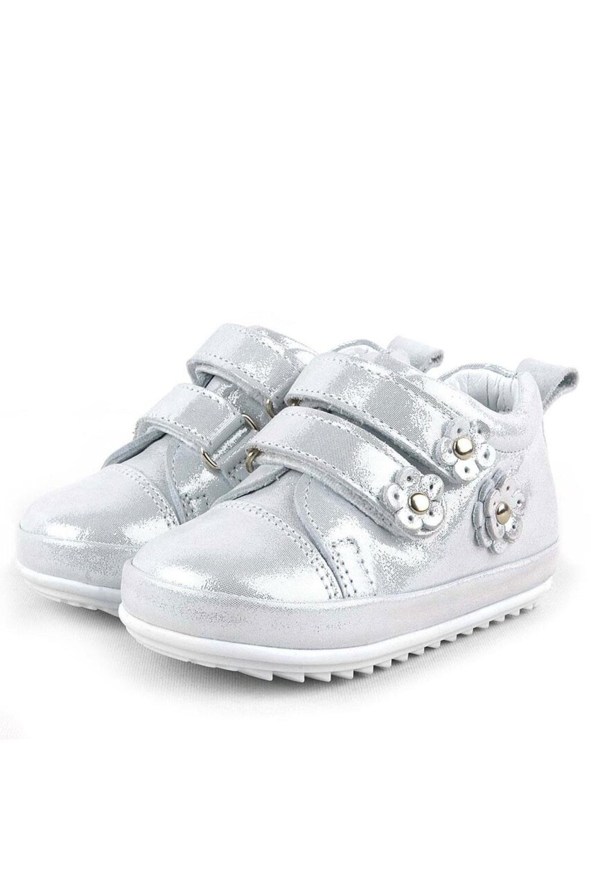 Rakerplus Limpo Hakiki Deri Gümüş Anatomik Kız Bebek İlk Adım Ayakkabısı - 5