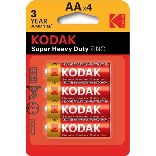 بطارية قلم كوداك الزنك والكربون المنفوخة ٤ AA - Kodak