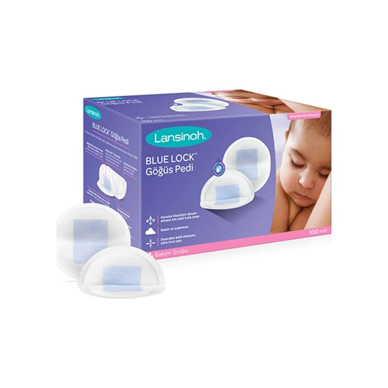 وسادات صدر لانسينوه بلو لوك، 100 قطعة - 1