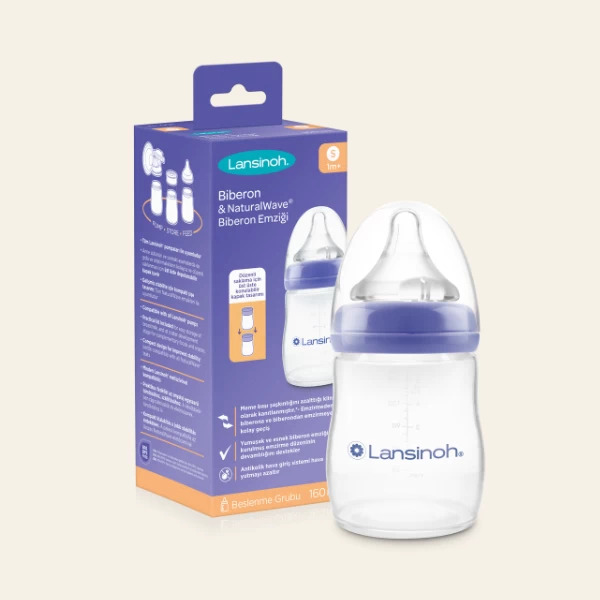 Lansinoh Biberon Natural Wawe Biberon Emziği 160 ml - 1
