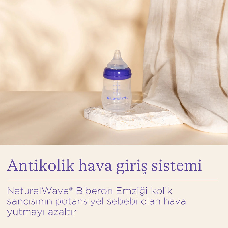 Lansinoh Biberon Natural Wawe Biberon Emziği 160 ml - 7