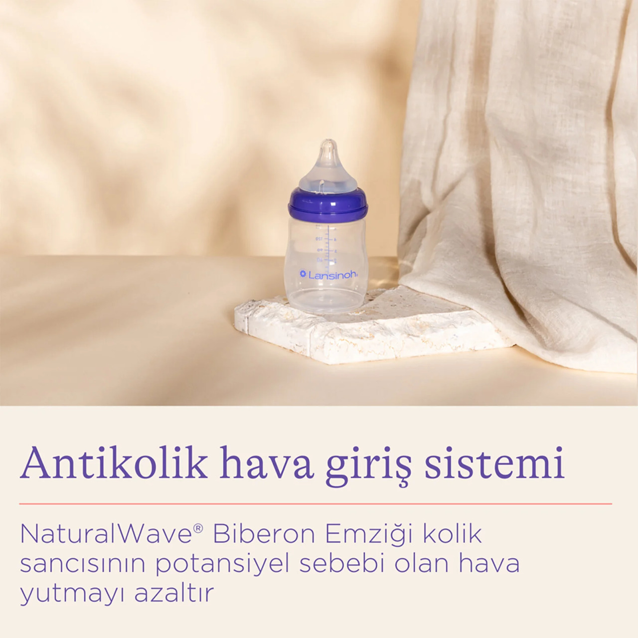 Lansinoh Biberon Natural Wawe Biberon Emziği 160 ml - 7