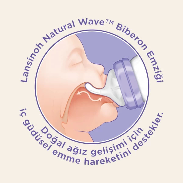 Lansinoh Biberon Natural Wawe Biberon Emziği 240 ml - 5