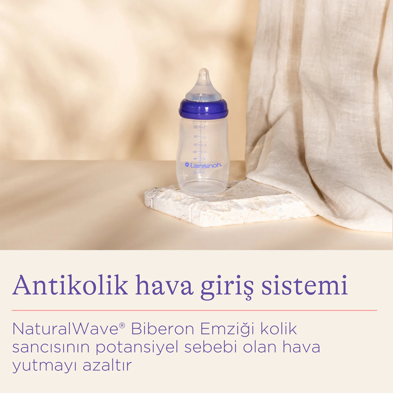 Lansinoh Biberon Natural Wawe Biberon Emziği 240 ml - 7