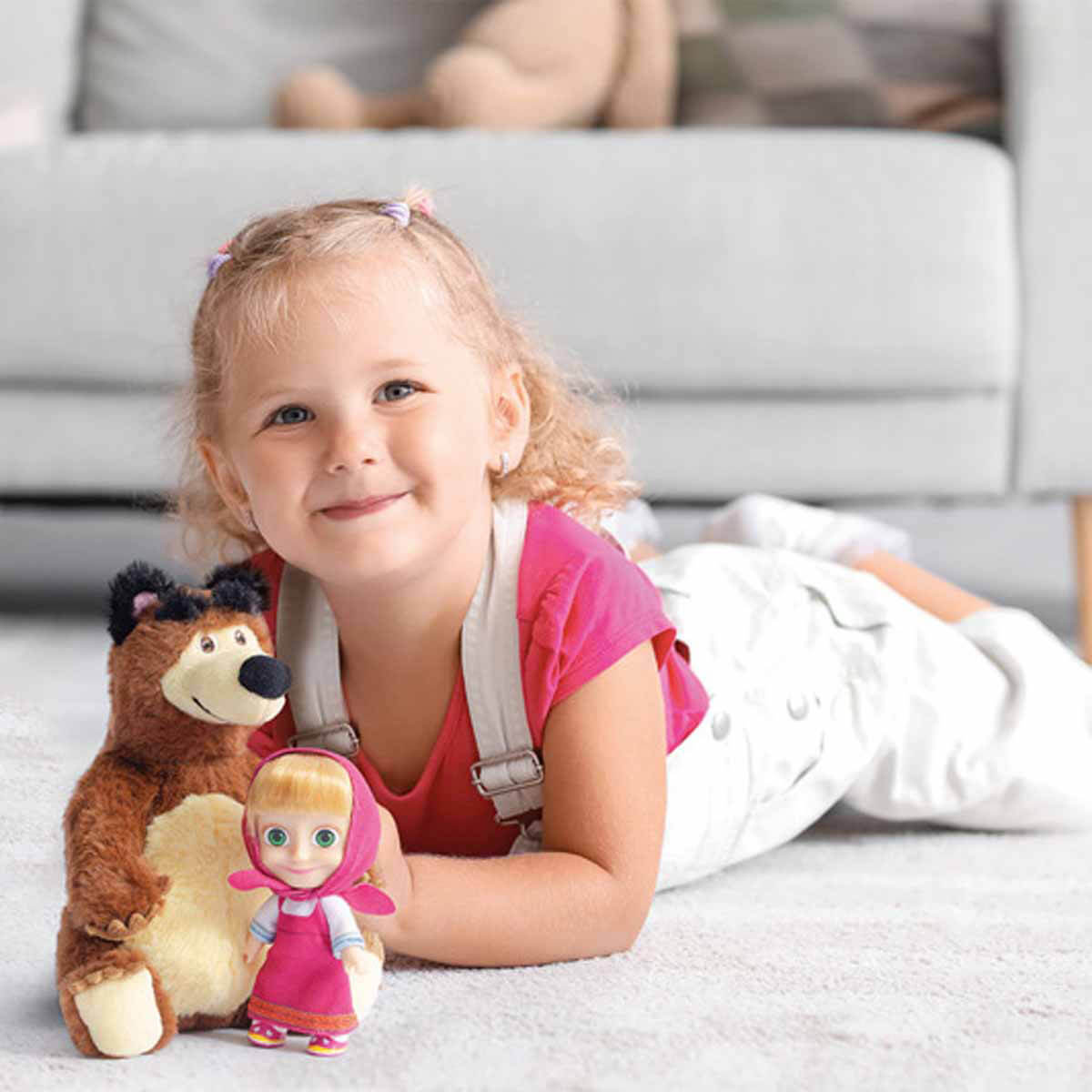 Masha & Koca Ayı 20 cm Peluş 12 cm Bebek MHA21000 - 2