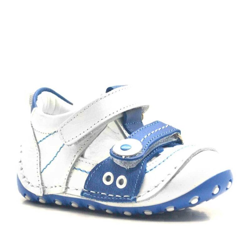 Nino Genuine Leather Blue Velcro Summer First Steps Shoes - Nino