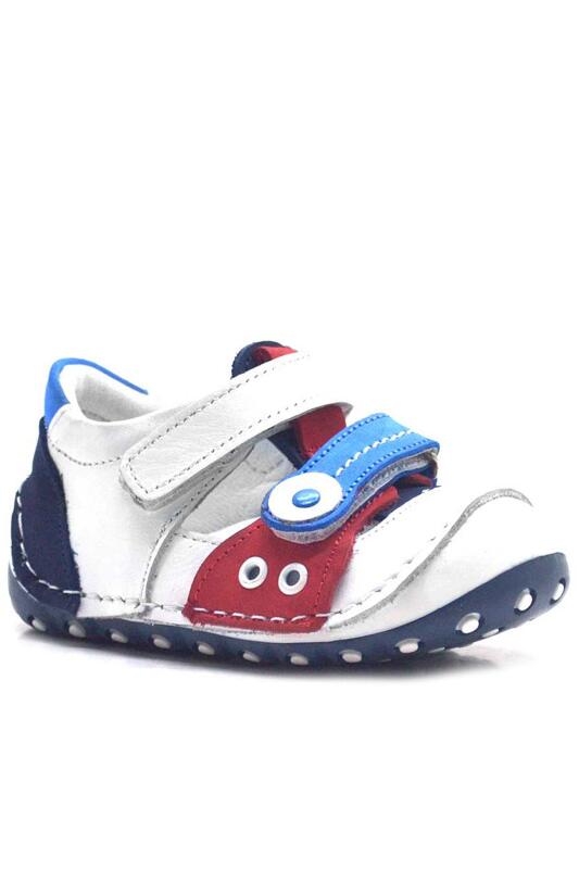 Nino Genuine Leather White Velcro Summer First Steps Shoes - Nino