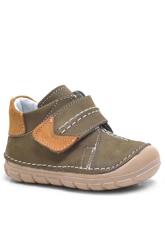 Rakerplus Popeye Genuine Leather Khaki First Steps Unisex Baby Shoes - Rakerplus