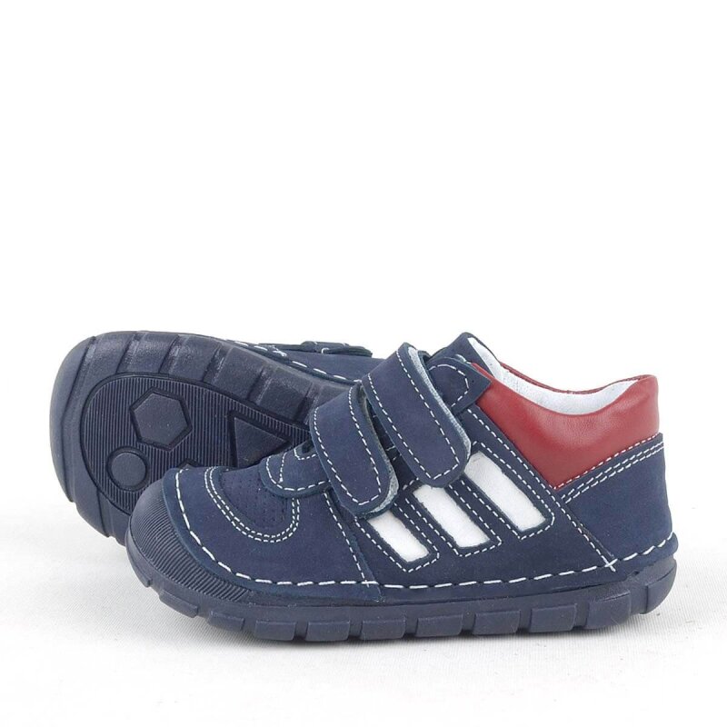Rakerplus Grizzy Genuine Leather Navy Blue First Steps Baby Boy Shoes - 5