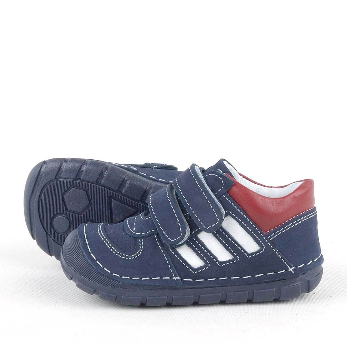 Rakerplus Grizzy Genuine Leather Navy Blue First Steps Baby Boy Shoes - 5