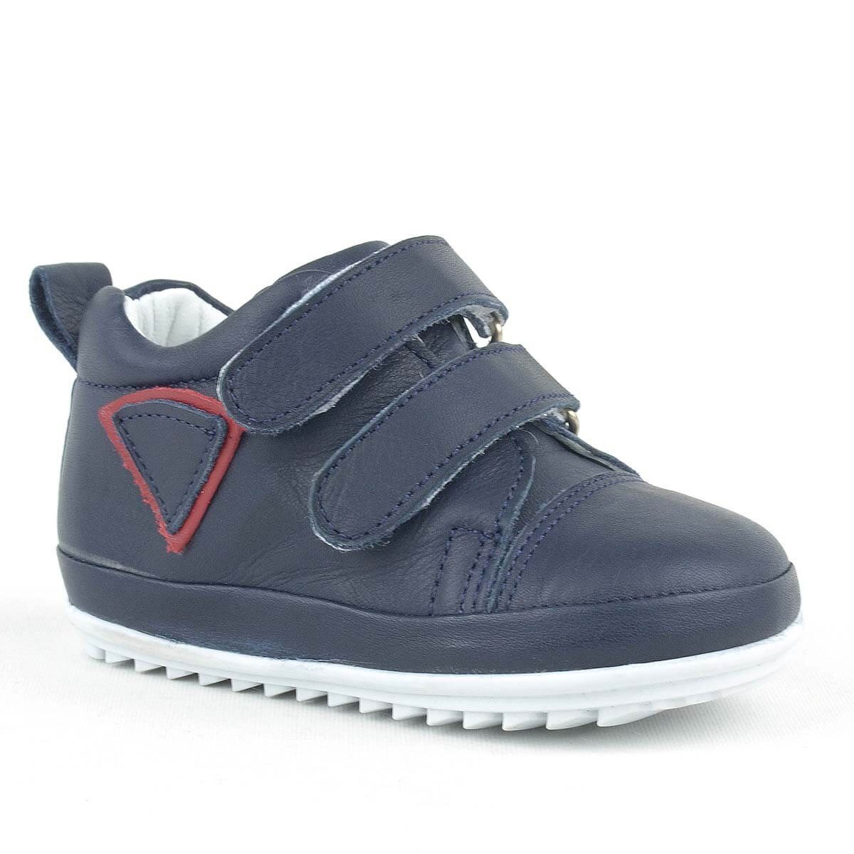Rakerplus Scrat Genuine Leather Navy Blue First Steps Baby Shoes - 3
