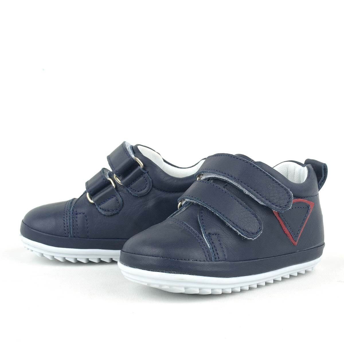 Rakerplus Scrat Genuine Leather Navy Blue First Steps Baby Shoes - 4