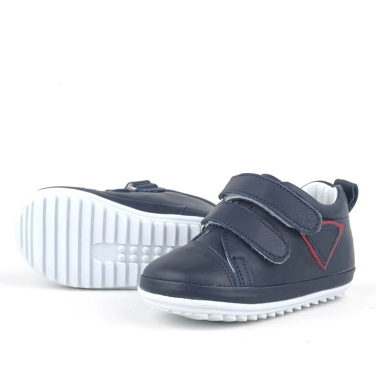 Rakerplus Scrat Genuine Leather Navy Blue First Steps Baby Shoes - 5