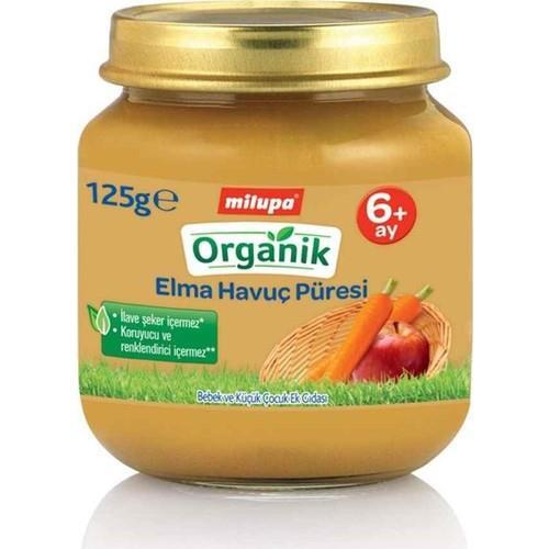 Milupa Organik Elma Havuç Püreli Kavanoz Maması 125 Gr - 1