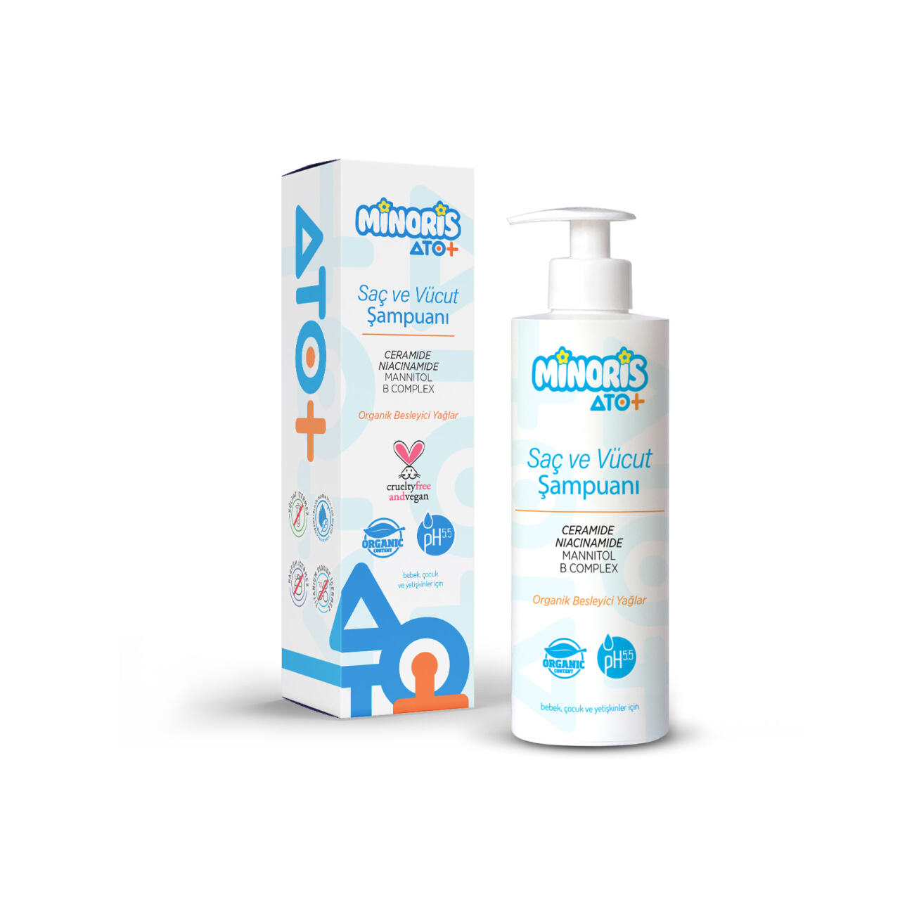 Minoris ATO+ Saç ve Vücut Şampuanı 400 ml - 1