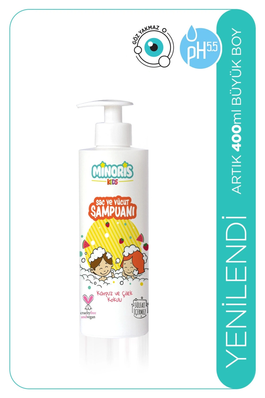Minoris Kids Organik Saç ve Vücut Şampuanı 400 ml - 2