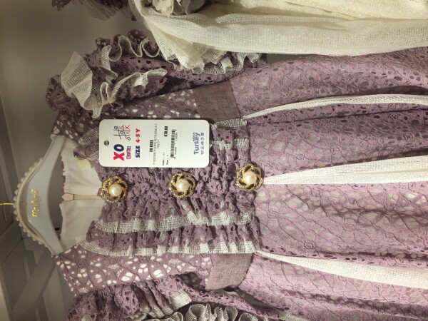 P-002068( M 2049) Kız Elbise 3-7 Yaş 07 Mor 