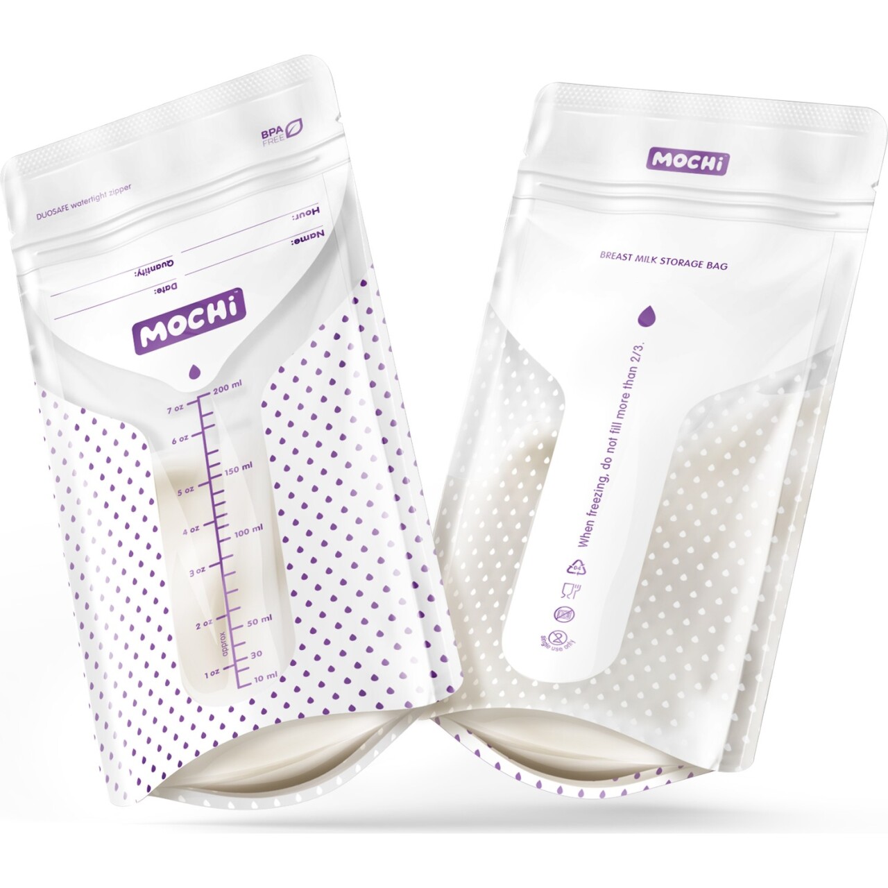 أكياس تخزين حليب الثدي موتشي 50 قطعة - 5