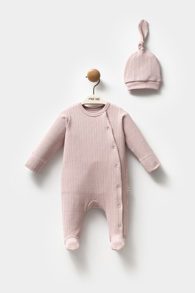 بدلة خارجية من Moi Noi مع قبعة MNB1235 بلون البرقوق - Moi Noi