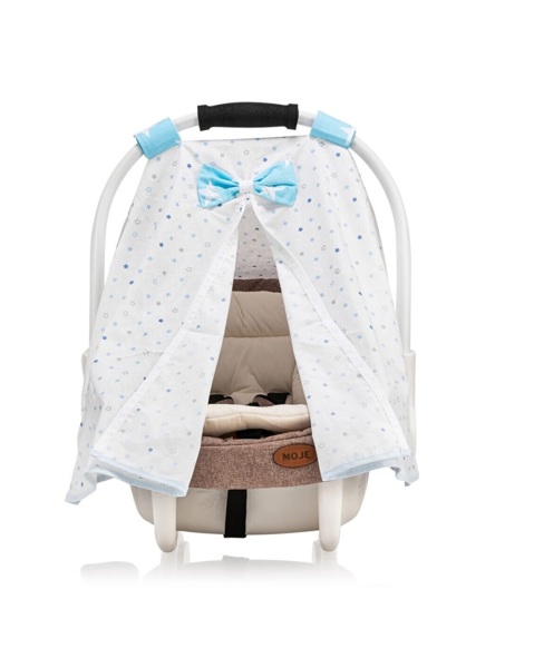 غطاء مقعد حمل الأطفال من موجي، نجمة صغيرة، أزرق - 2