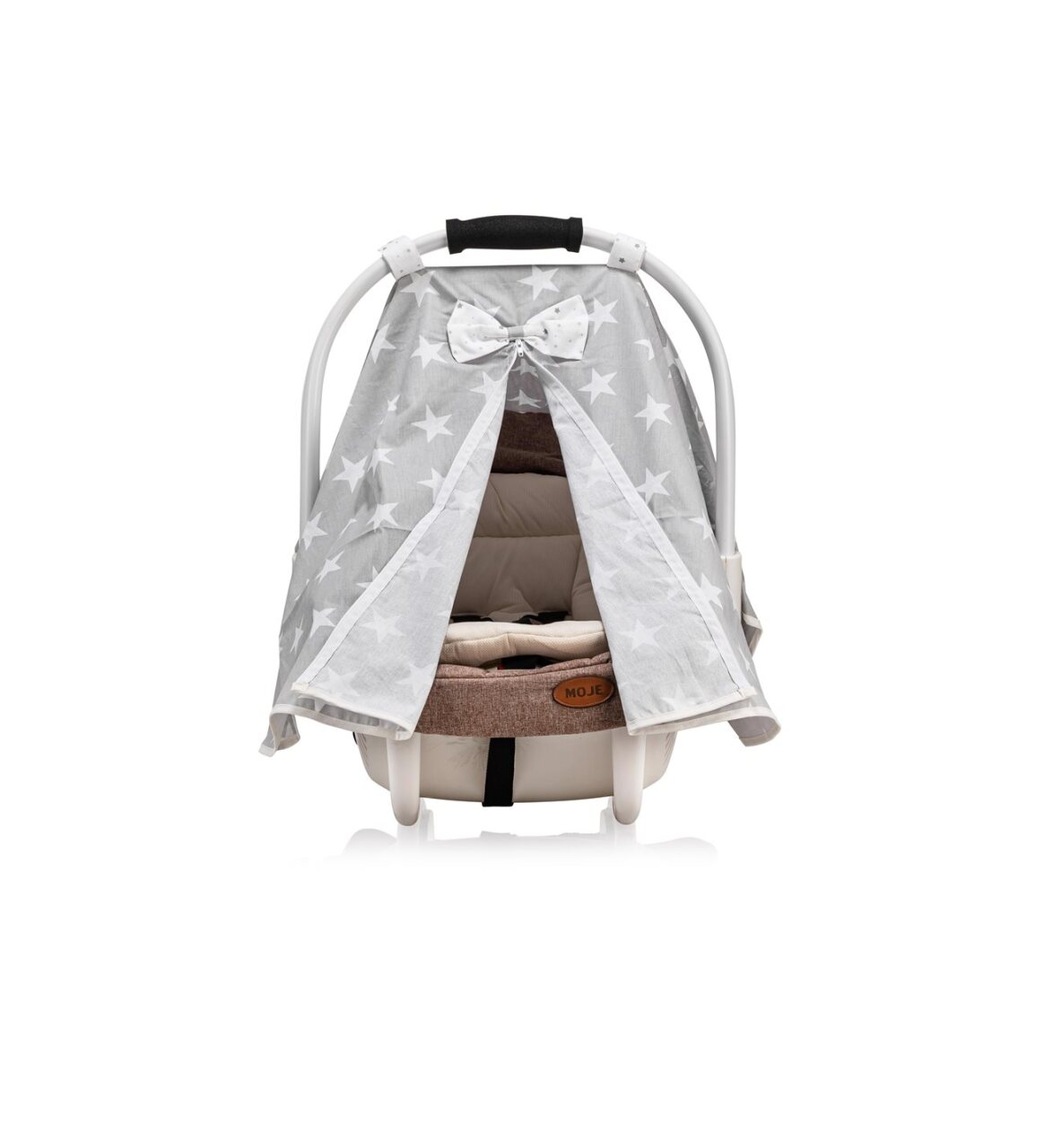 غطاء مقعد عربة الأطفال من Moje باللون الرمادي النجمي - 1