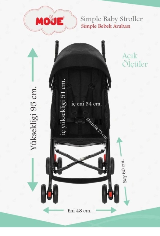 عربة أطفال Moje Simple Practical Walking Stick باللون الرمادي - 4