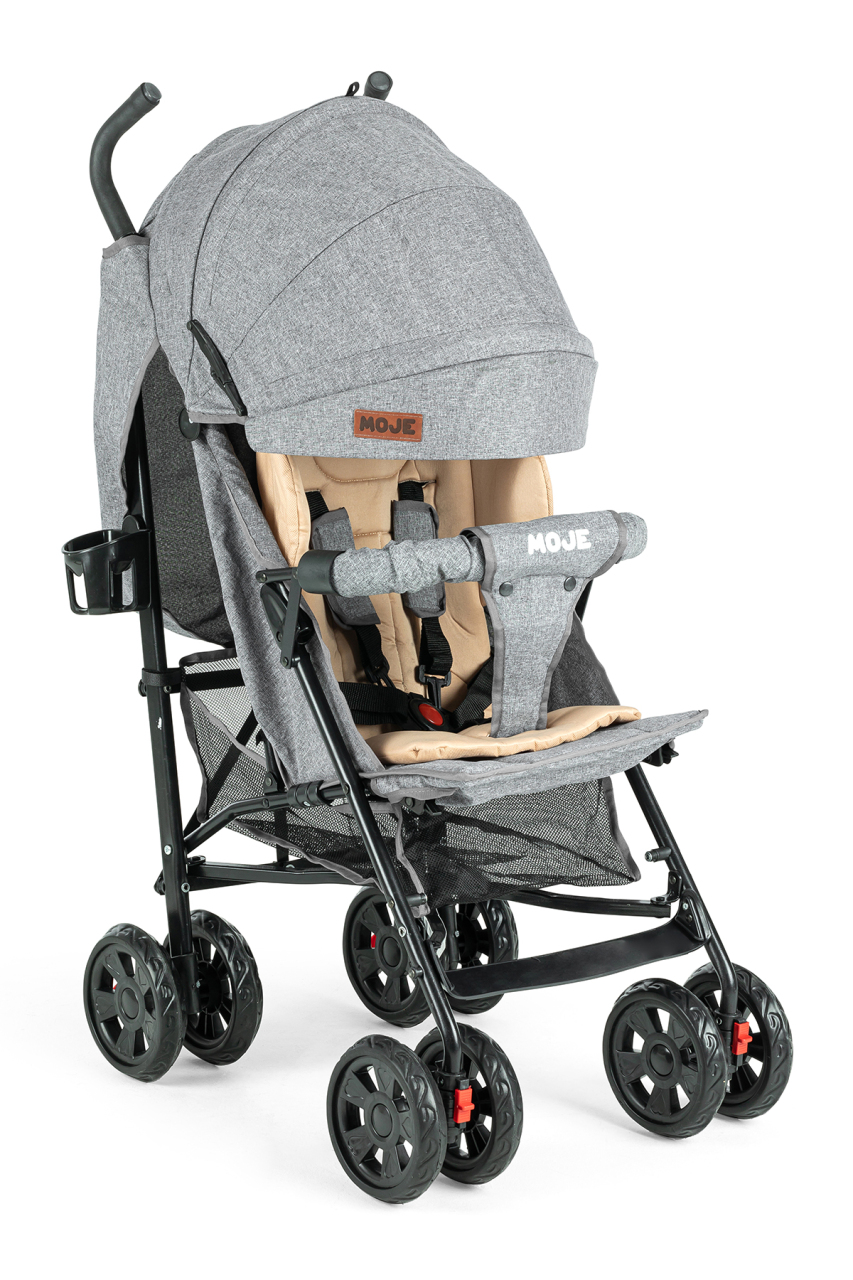 عربة أطفال Moje Strong Walking Stick رمادية سوداء - 1