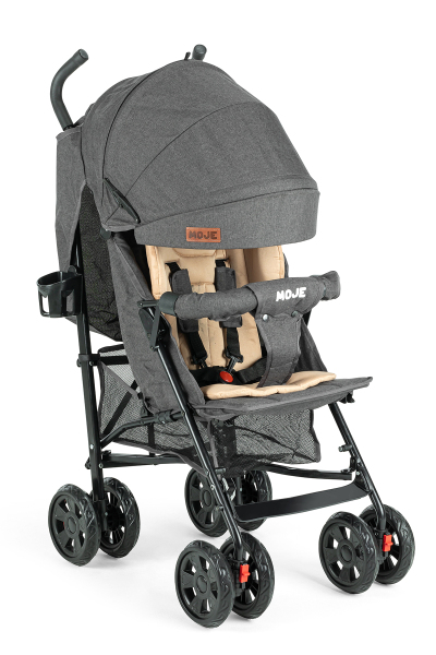 عربة أطفال Moje Strong Cane باللون الأسود الفحمي - Moje